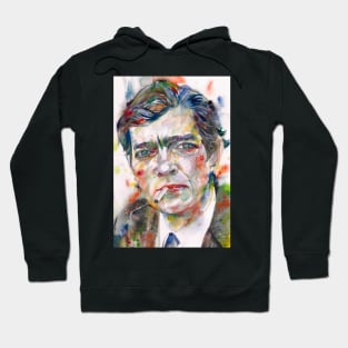 JULIO CORTAZAR watercolor portrait .1 Hoodie